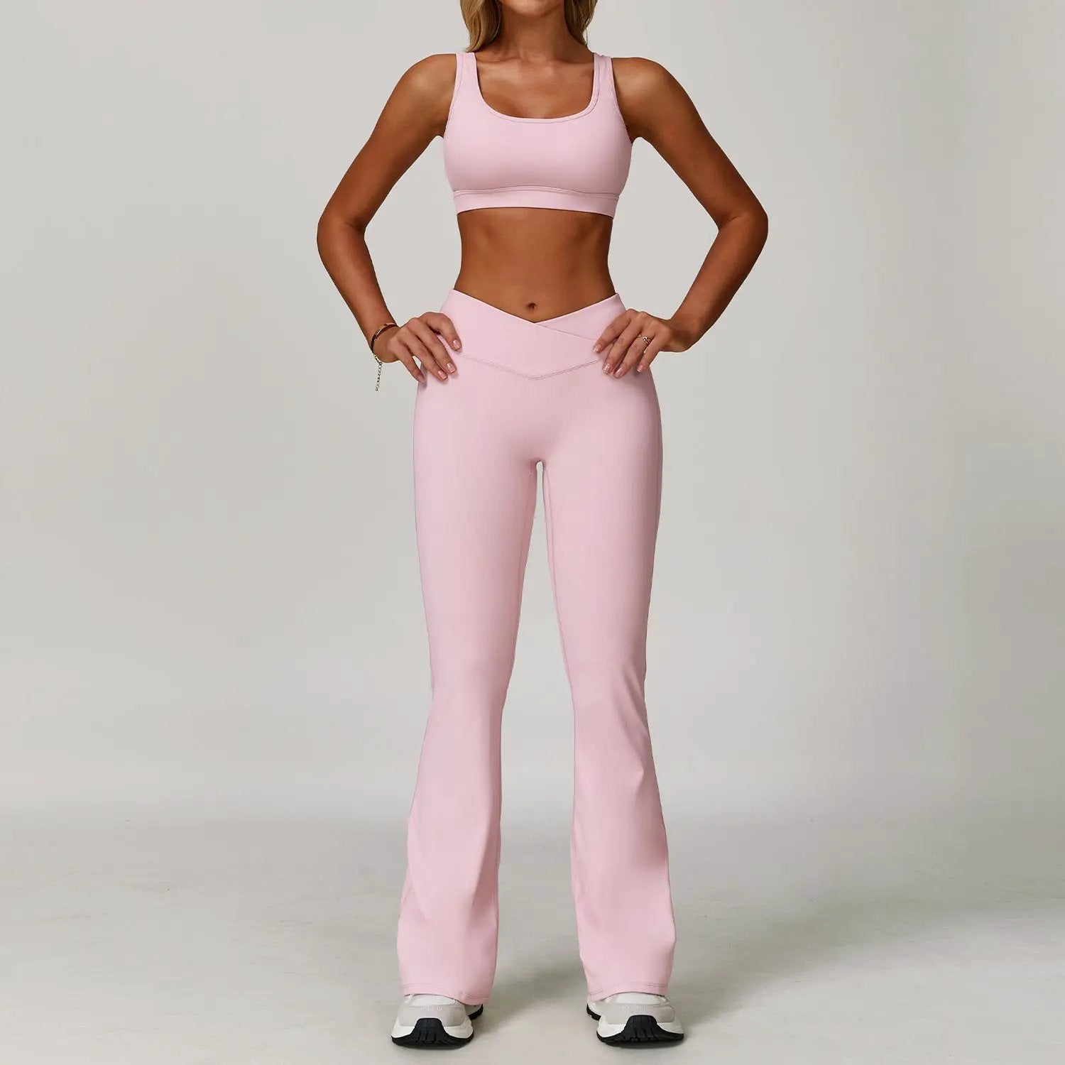 Dare To Show Off This Cross-border Color-block Yoga Set With A Beautiful Back by GJG Denim