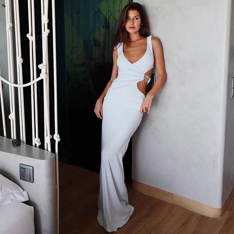 Fashion Sexy Cutout Sheath Women's Dress by GJG Denim