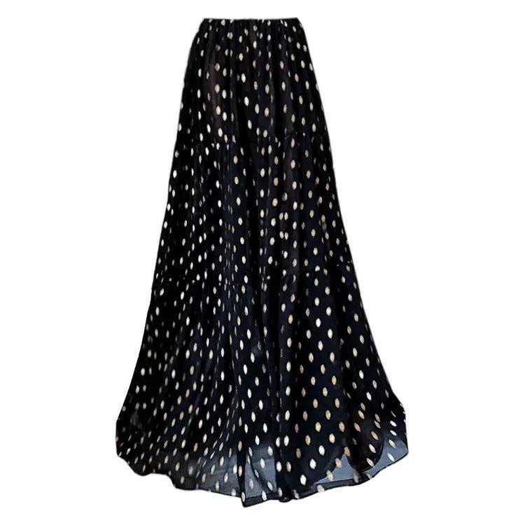 Deep V Retro Dots Printed One-piece Swimsuit Suit by GJG Denim