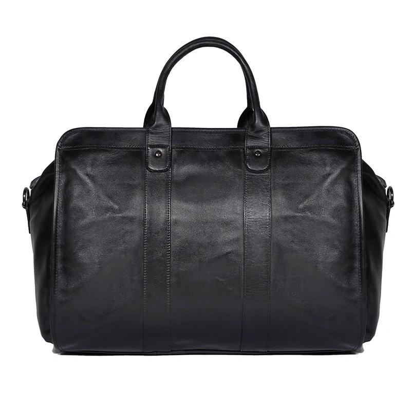 Large Capacity Genuine Leather Travel Luggage Bag Cowhide by GJG Denim