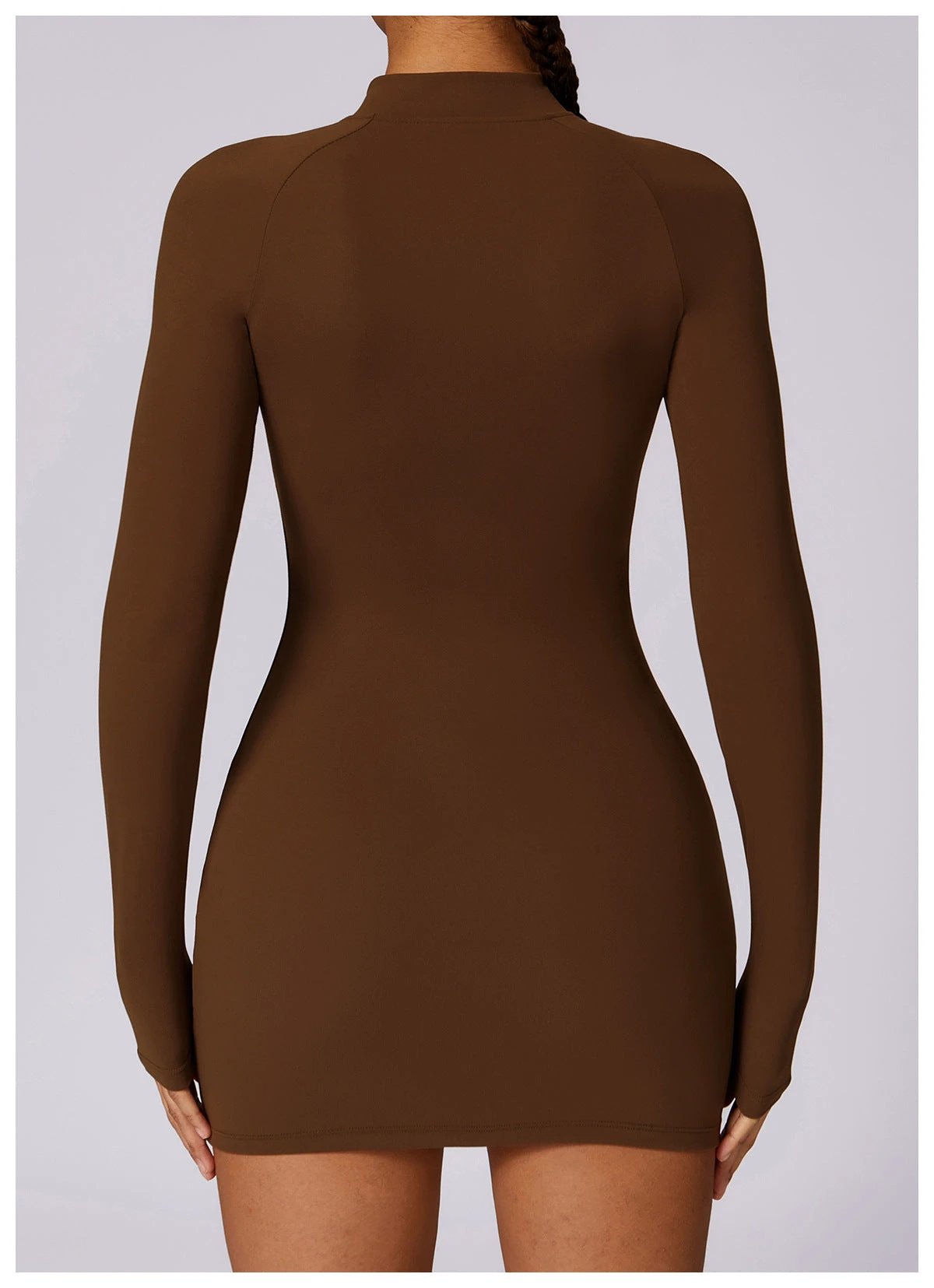 Zipper Nude Feel Tight Sports Dress by GJG Denim