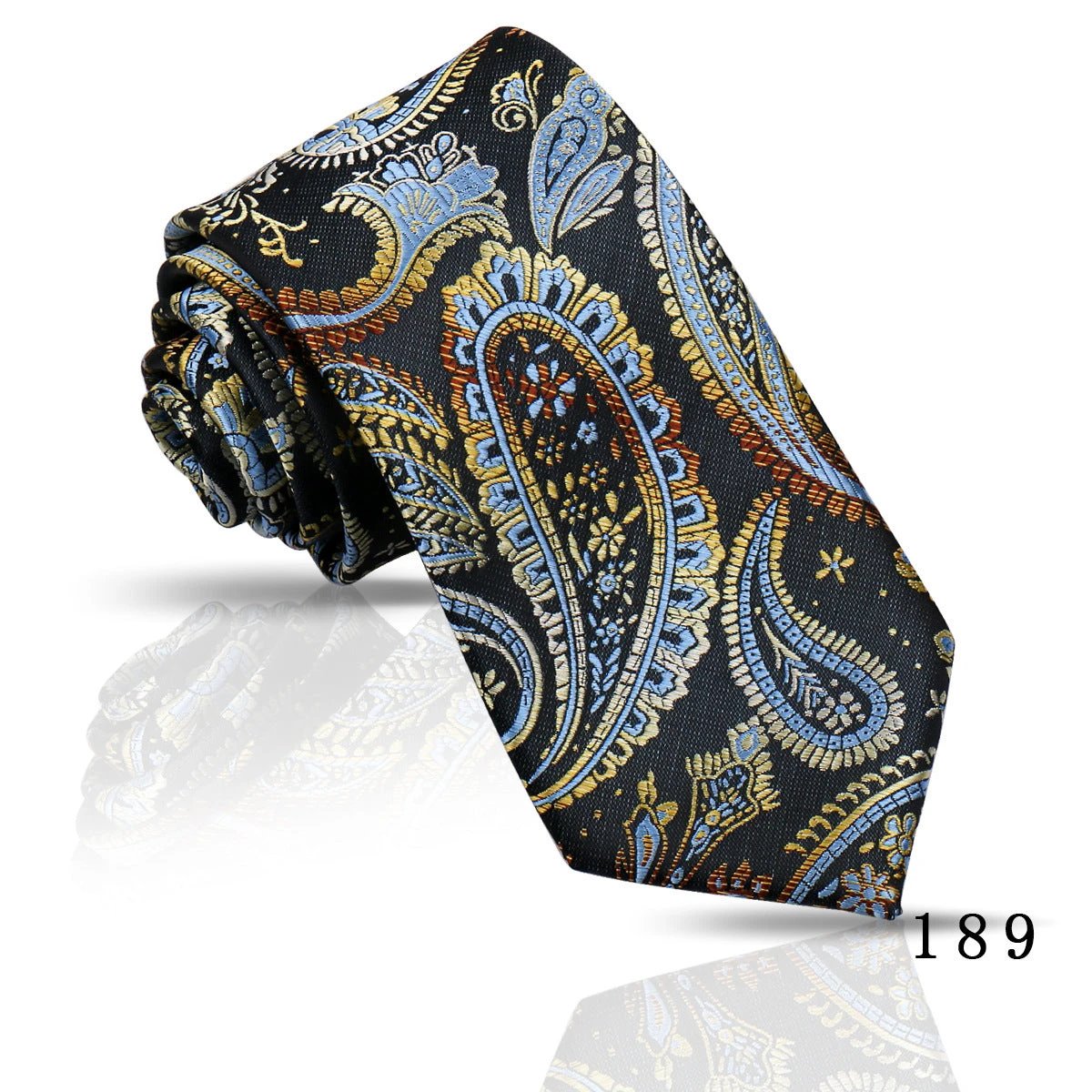 Men's Casual Polyester Jacquard Ties by GJG Denim