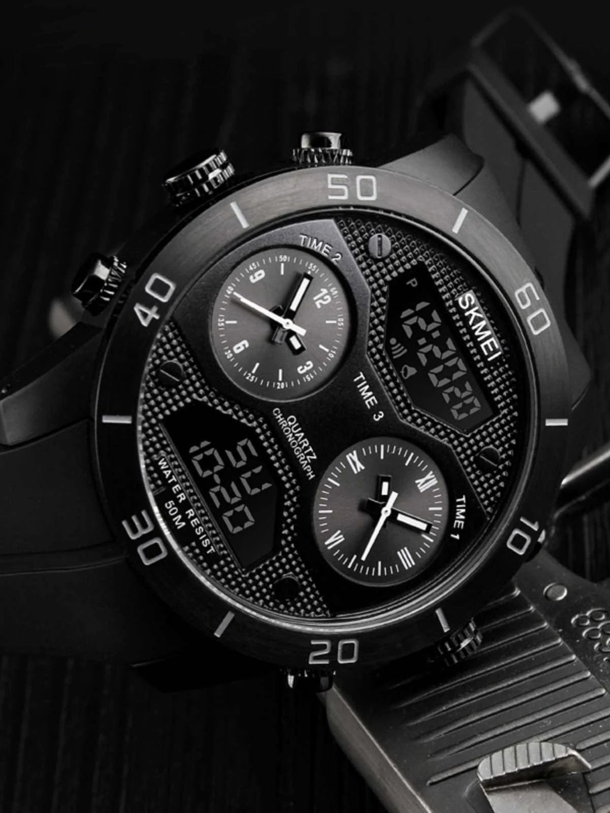 Men's Electronic Watch Outdoor Waterproof Sport Watch by GJG Denim