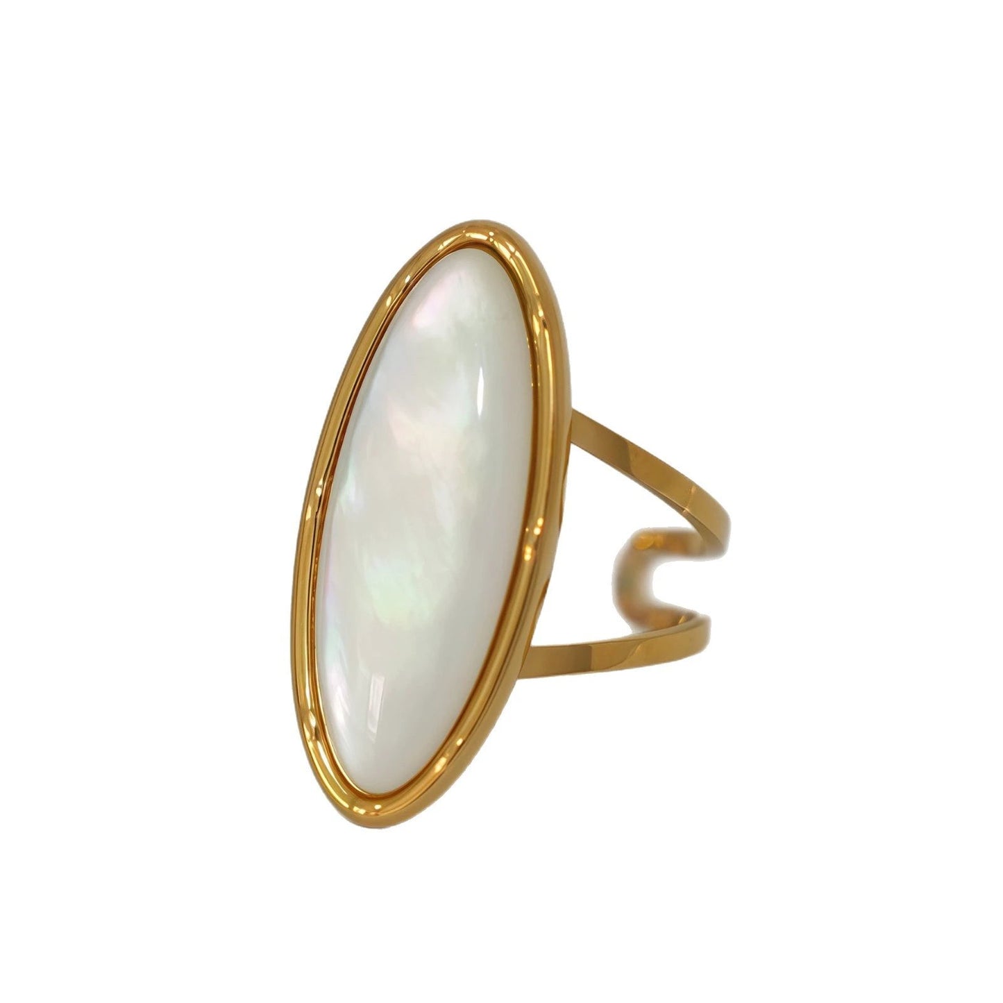 Summer Minimalist Stylish Stainless Steel Shell Ring by GJG Denim