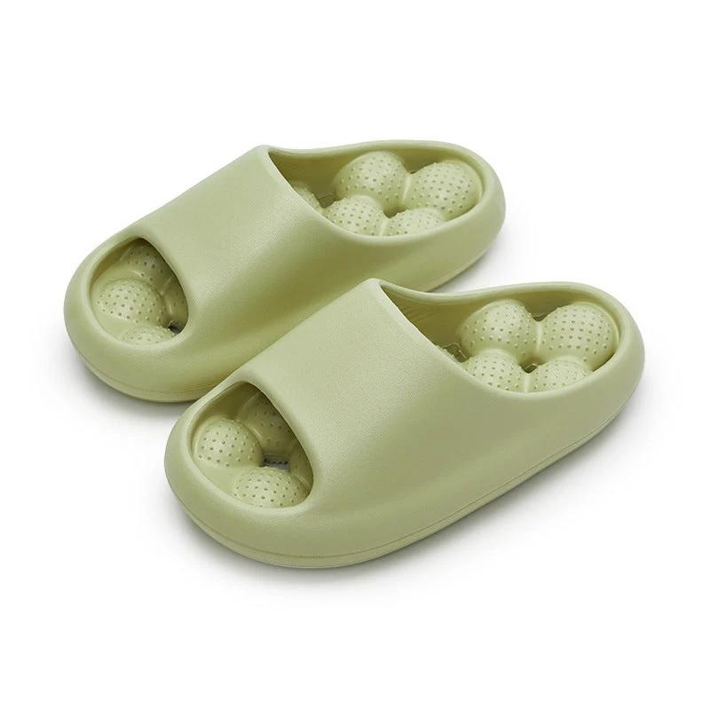 Ball Massage Sole Design Bathroom Slippers Women's House Shoes Indoor Non-Slip Floor Home Slippers Summer by GJG Denim