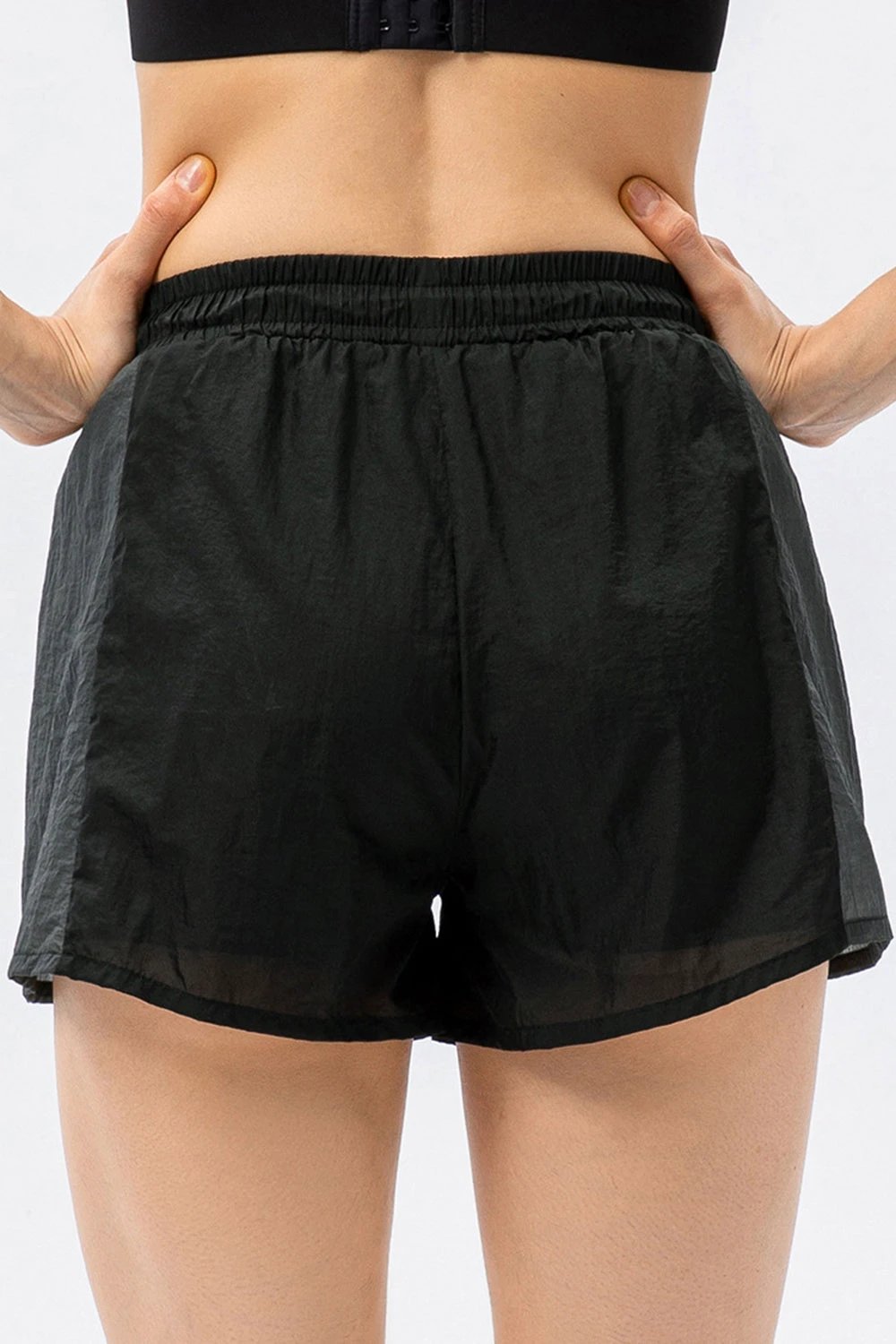 Color Block Drawstring Active Shorts by Lady Ros