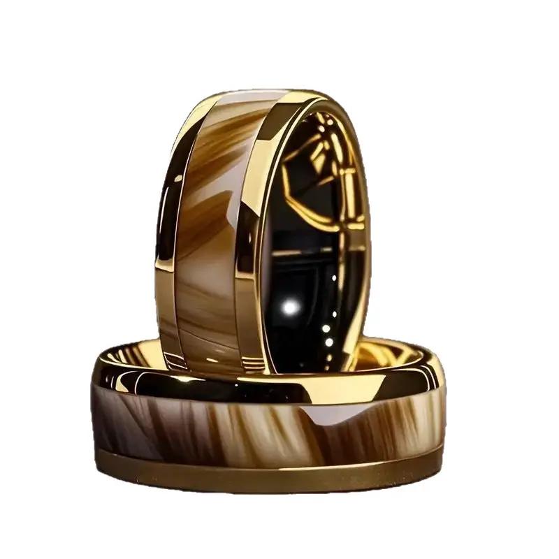 Dripping Oil Series High-Grade Titanium Steel Ring For Men by GJG Denim