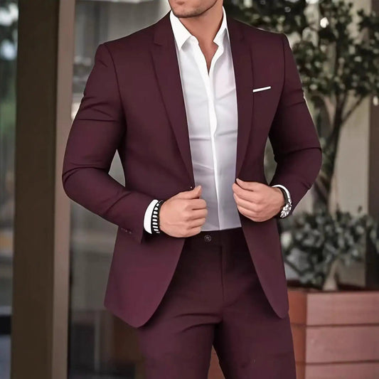 Elegant Banquet Slim-Fit Fashionable Suit For Men by GJG Denim