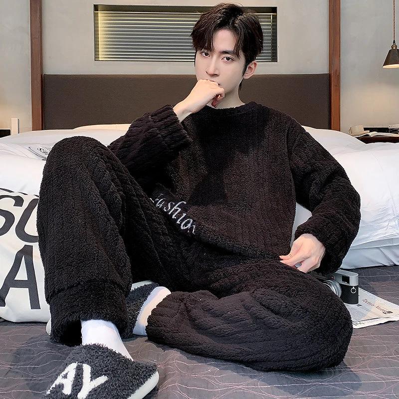 Men's Thickened Pajamas Set by GJG Denim
