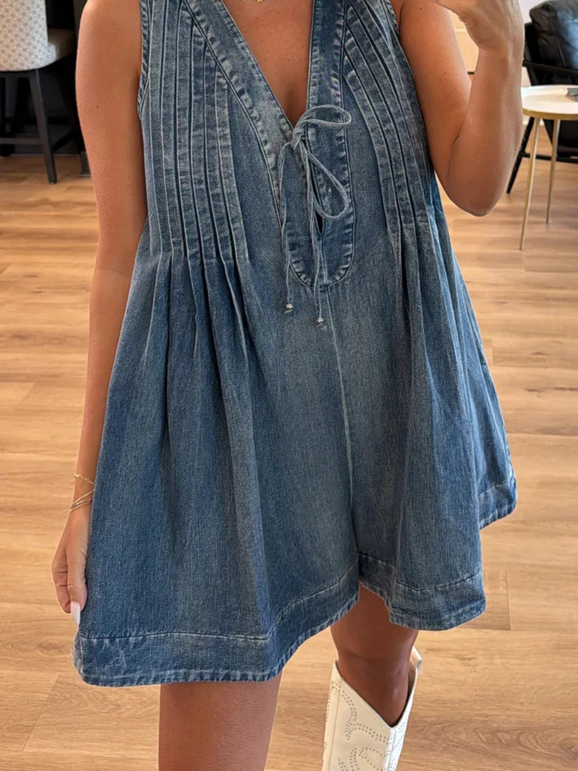 Tied Romper with Pockets by Lady Ros