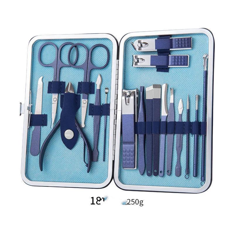 Professional Scissors Nail Clippers Set Ear Spoon Dead Skin Pliers Nail Cutting Pliers Pedicure Knife Nail Groove Trimmers by GJG Denim