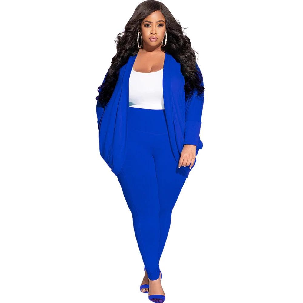 Cardigan And Leggings Plus Size Suit For Women by GJG Denim