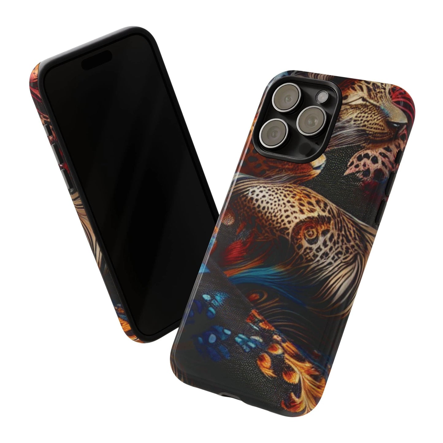 Stylish Tough Phone Case with Elegant Black and Gold Design by Printify