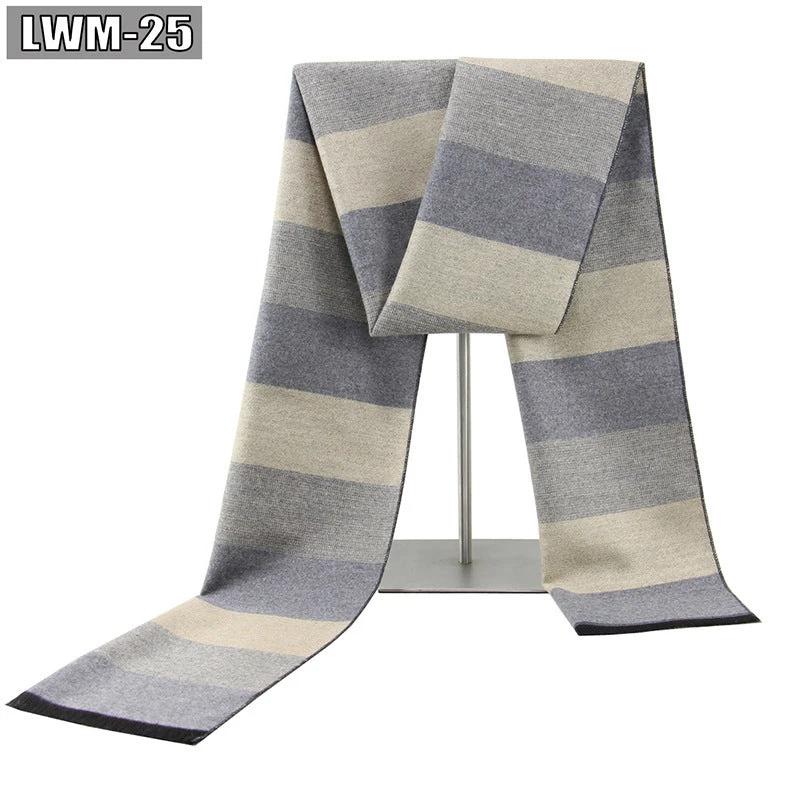 Men's Cashmere Autumn And Winter Business Plaid Scarf by GJG Denim