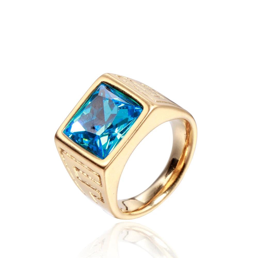 Retro Trendy Men's Stainless Steel Ring by GJG Denim
