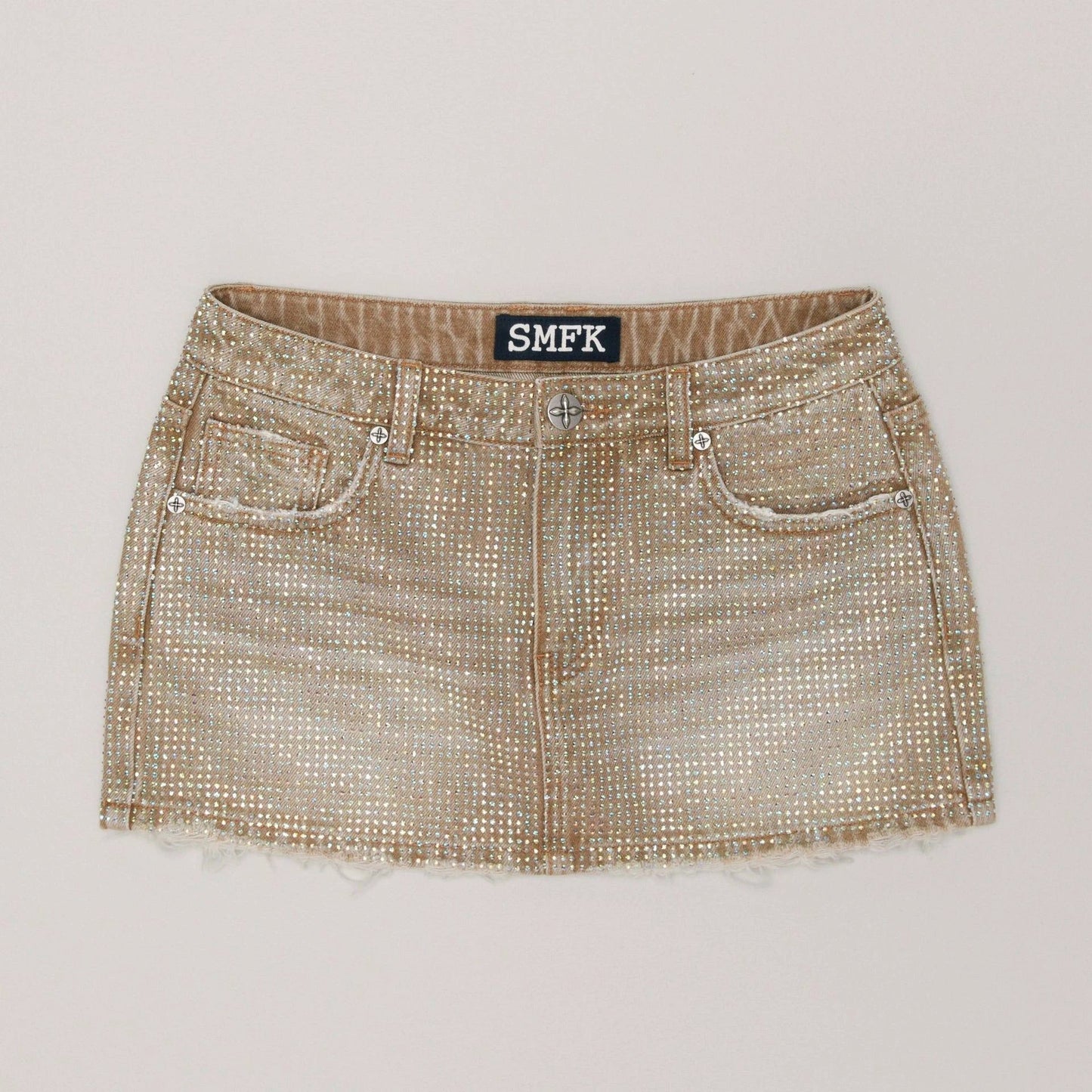 Handmade Wildland Holographic Denim Skirt by GJG Denim