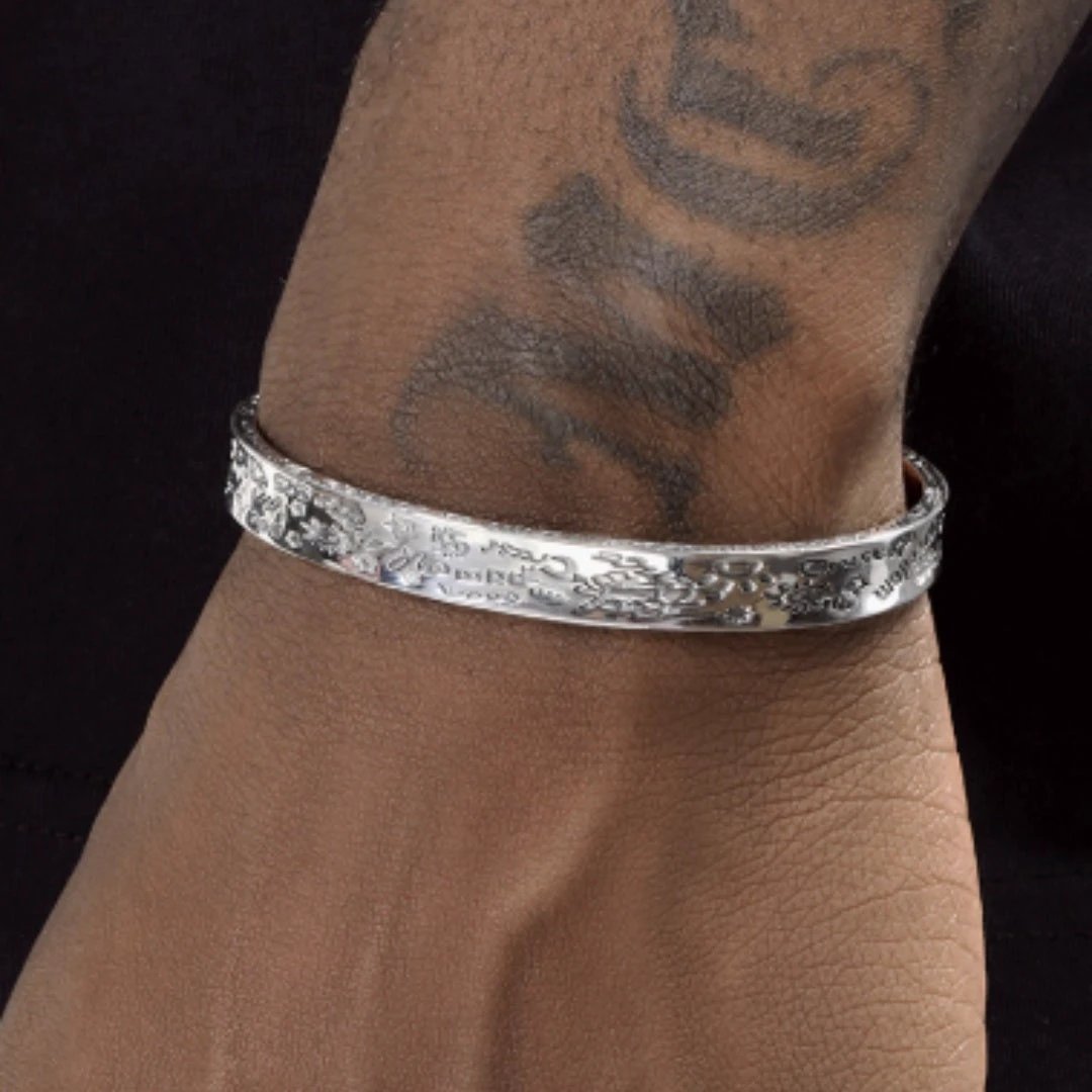 Men's 925 Sterling Silver Graffiti Bracelet by GJG Denim