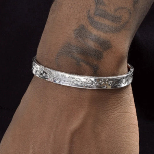 Men's 925 Sterling Silver Graffiti Bracelet by GJG Denim