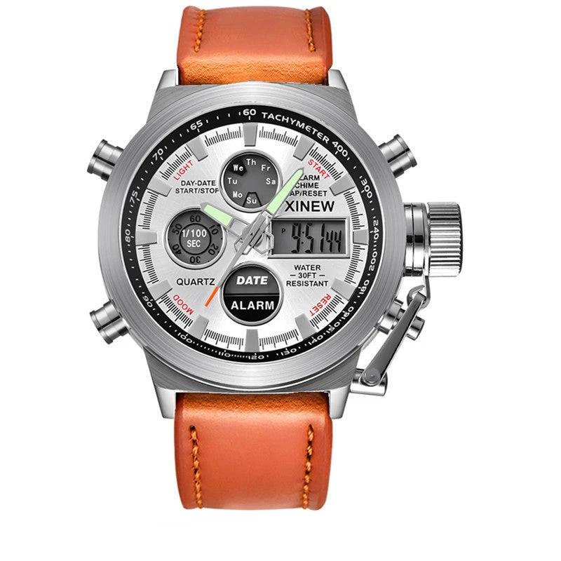 Men's Fashion Belt Multi-functional Watch by GJG Denim