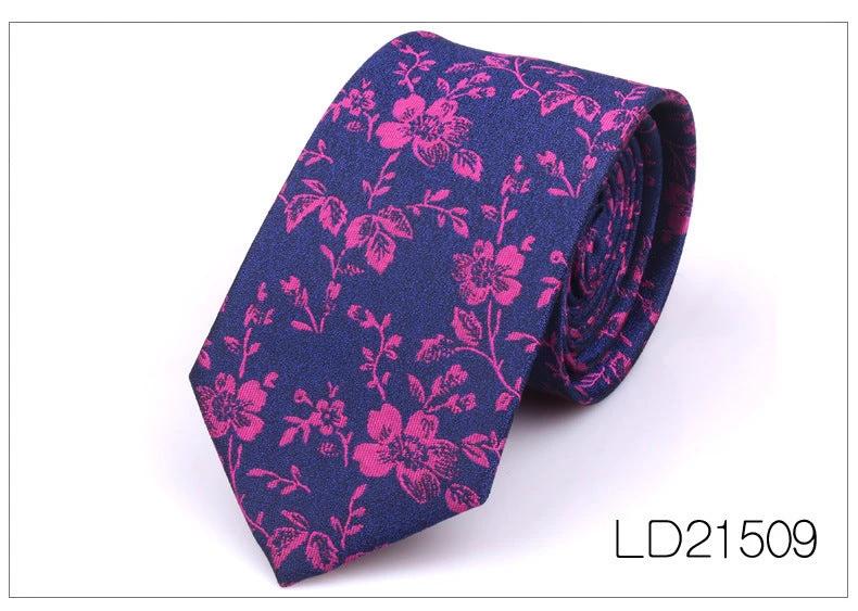 Men's Casual Fashion 6cm Flower Graffiti Tie by GJG Denim