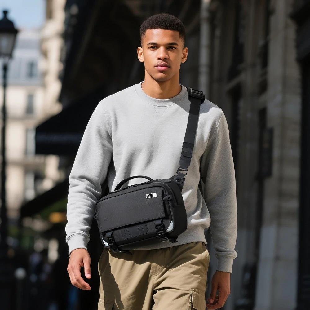 Men's Crossbody Waterproof Large Capacity Bag by GJG Denim