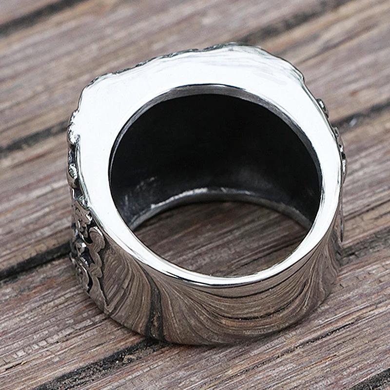 Titanium Steel Spades Epoxy Carved Men's Ring by GJG Denim