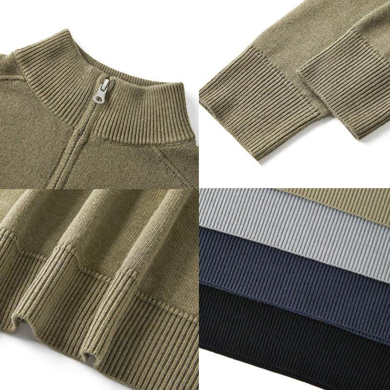 Men's Casual Thickened Wool Base Sweater by GJG Denim