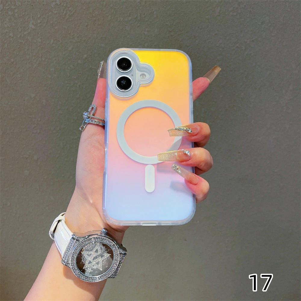 Laser Gradient Frosted Magnetic Phone Case by GJG Denim