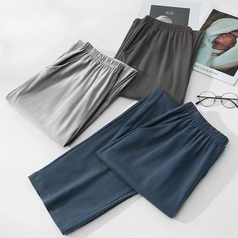 Men's Cotton Loose And Comfortable Home Pajama Pants by GJG Denim