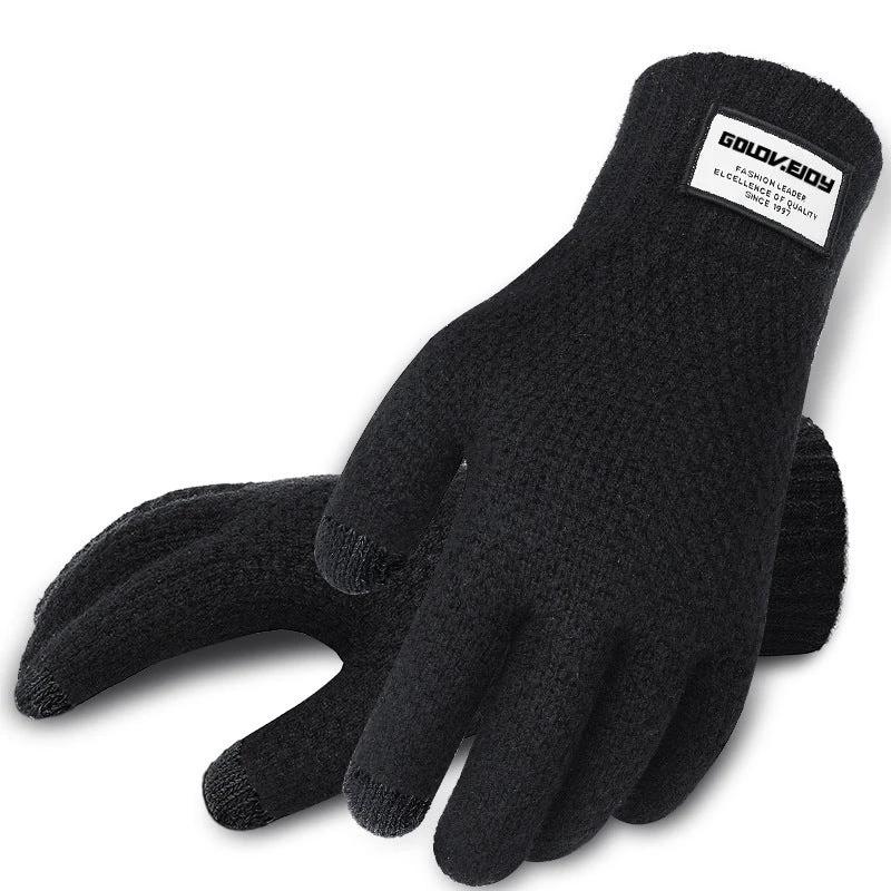 Men's Fall and Winter Knitted Yarn Gloves by GJG Denim