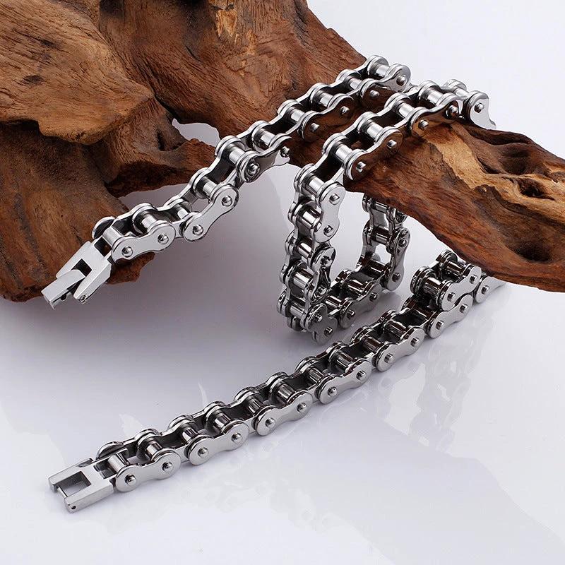 Titanium Steel Bike Chain For Men by GJG Denim