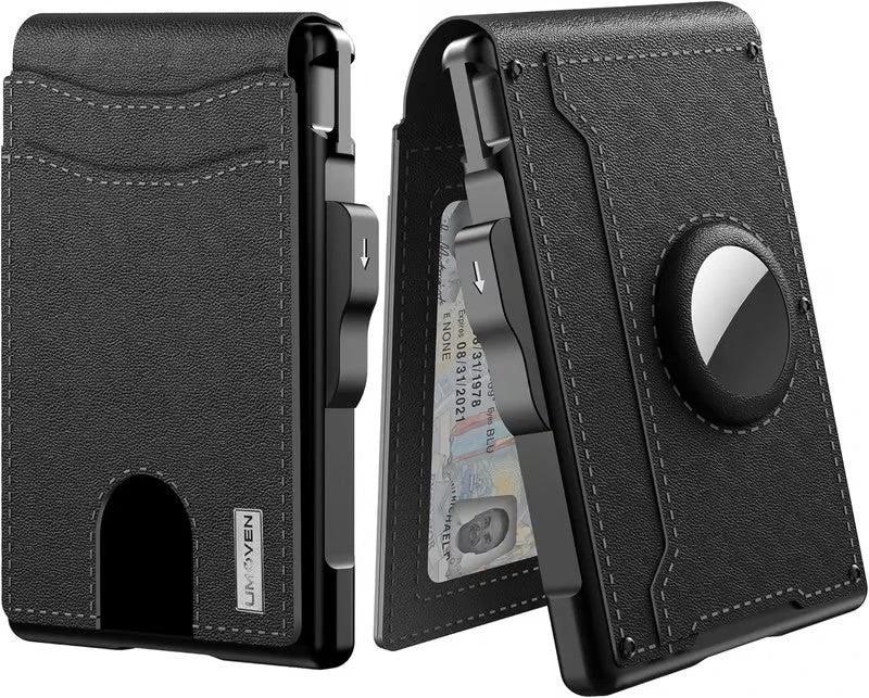 Men's Card Holder Large Capacity Flip Carbon Fiber Metal Cartridge by GJG Denim
