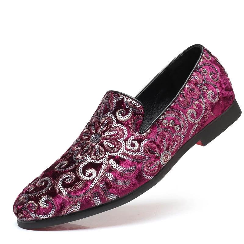 Men's Casual Fashion Sequin Dress Shoes by GJG Denim