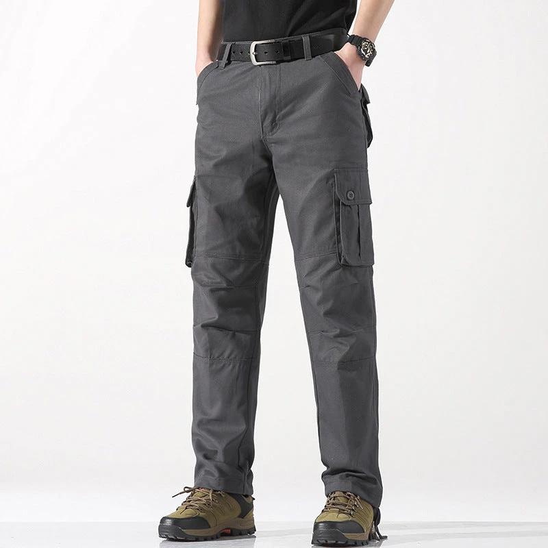 Men's Three-dimensional Pocket Straight-leg Cargo Pants by GJG Denim