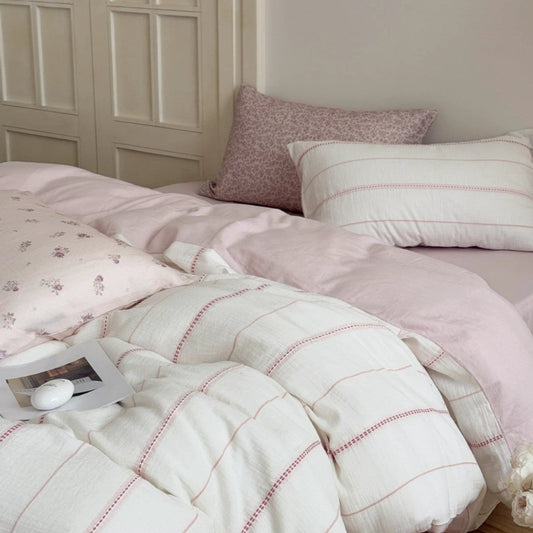 All-cotton Double-layer Gauze Duvet Cover Four-piece Set by GJG Denim