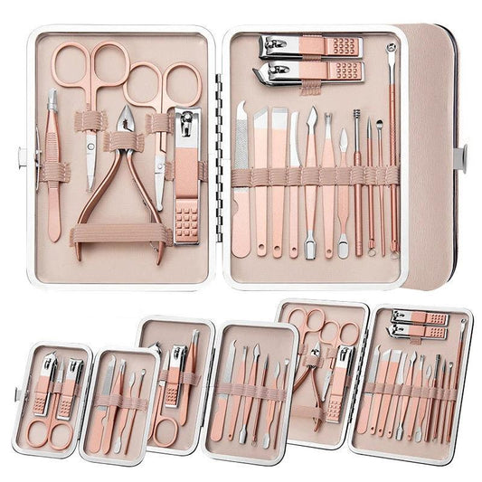 Professional Scissors Nail Clippers Set Ear Spoon Dead Skin Pliers Nail Cutting Pliers Pedicure Knife Nail Groove Trimmers by GJG Denim