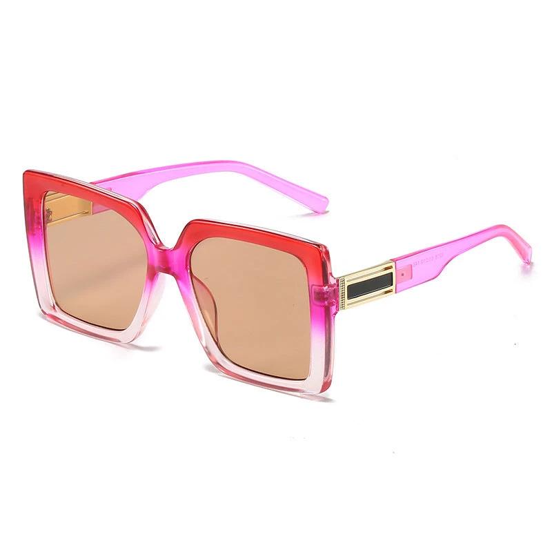 Fashionable Square-shaped Statement Gradient Color Oversized Sunglasses by GJG Denim