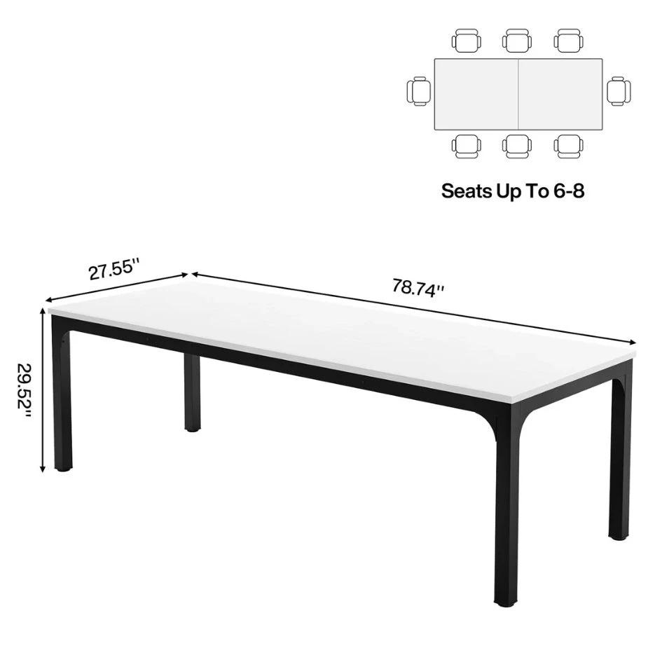 Modern Computer Desk, Rectangle Workspace Desk, Executive Desk by GJG Denim