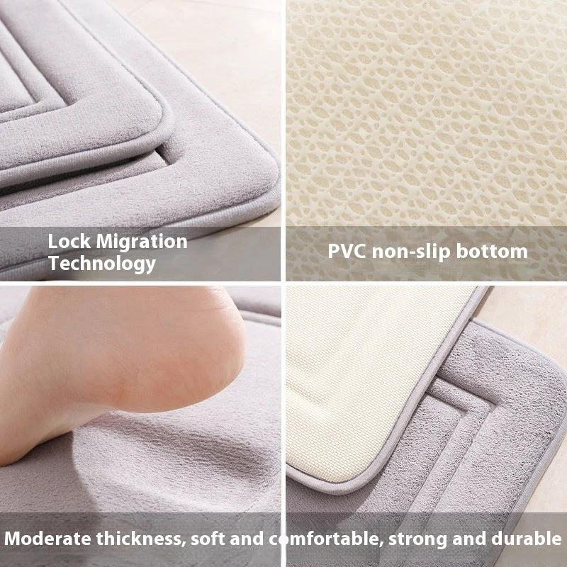 Simple Bathroom Non-slip Bathroom Mat by GJG Denim