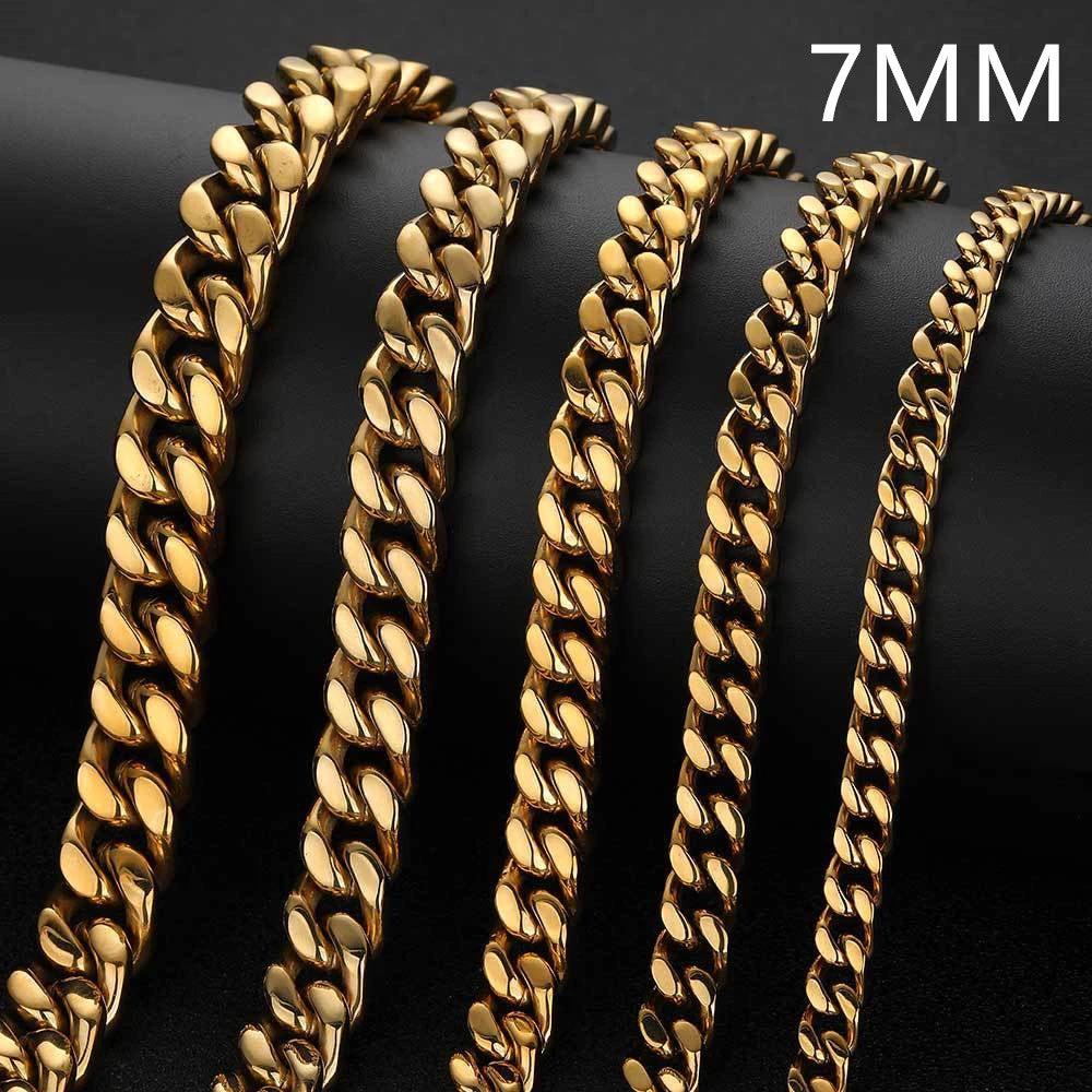 Stainless Steel Cuban Chain For Men by GJG Denim