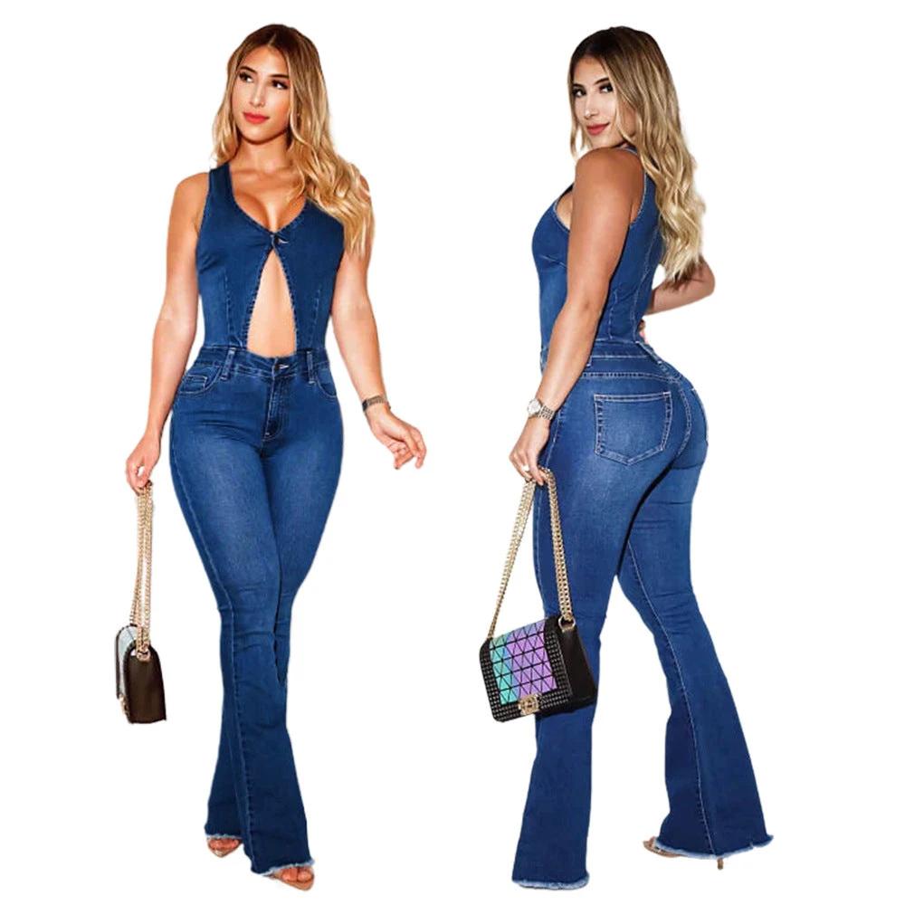 Ins Internet Celebrity Slim Fit Slimming Jumpsuit by GJG Denim