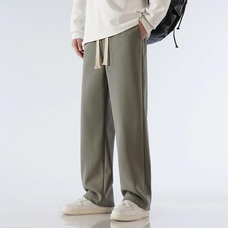 Men's Loose Casual Draping Wide Leg Sports Sweatpants by GJG Denim
