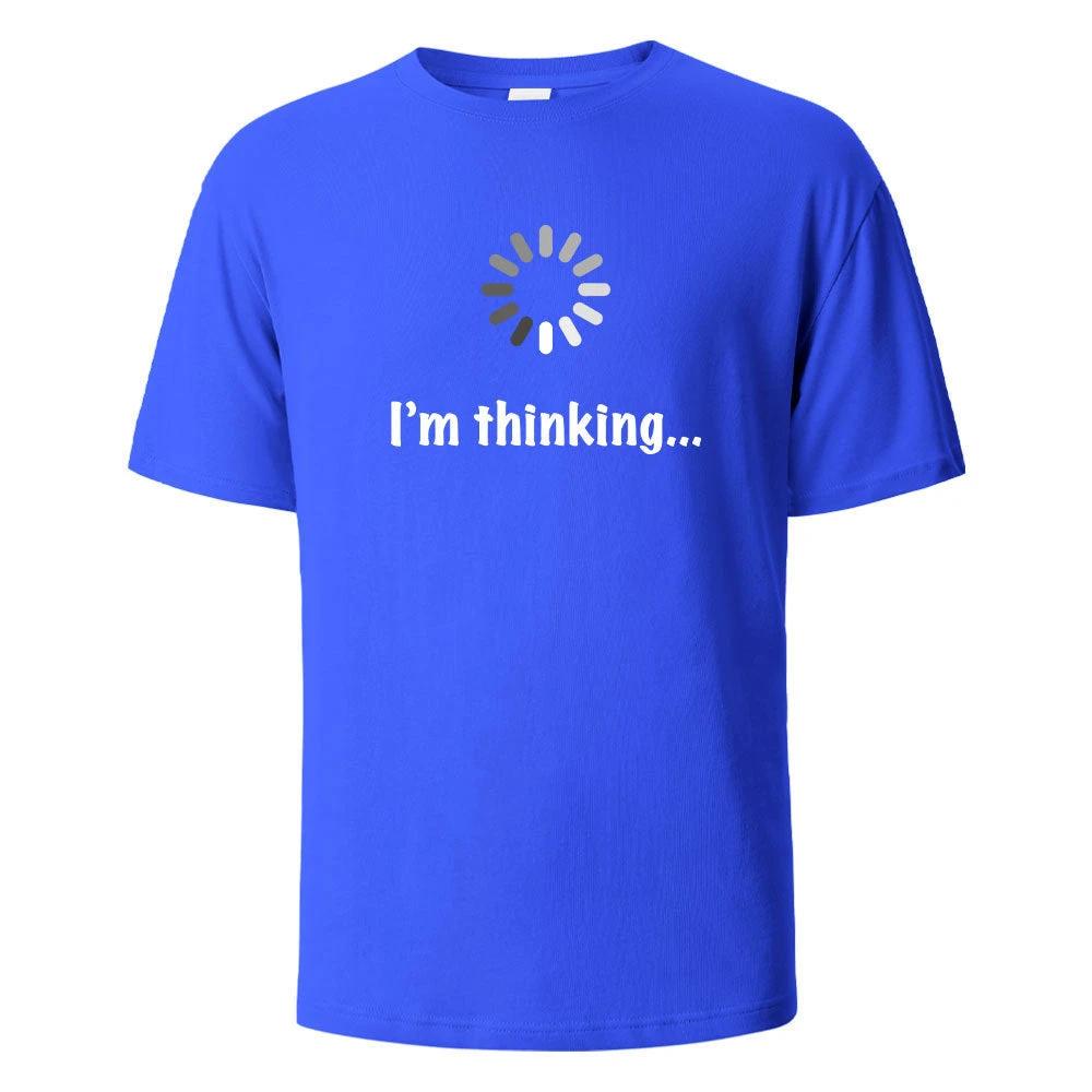 "I'm Thinking" Printed T-shirt for Men by GJG Denim