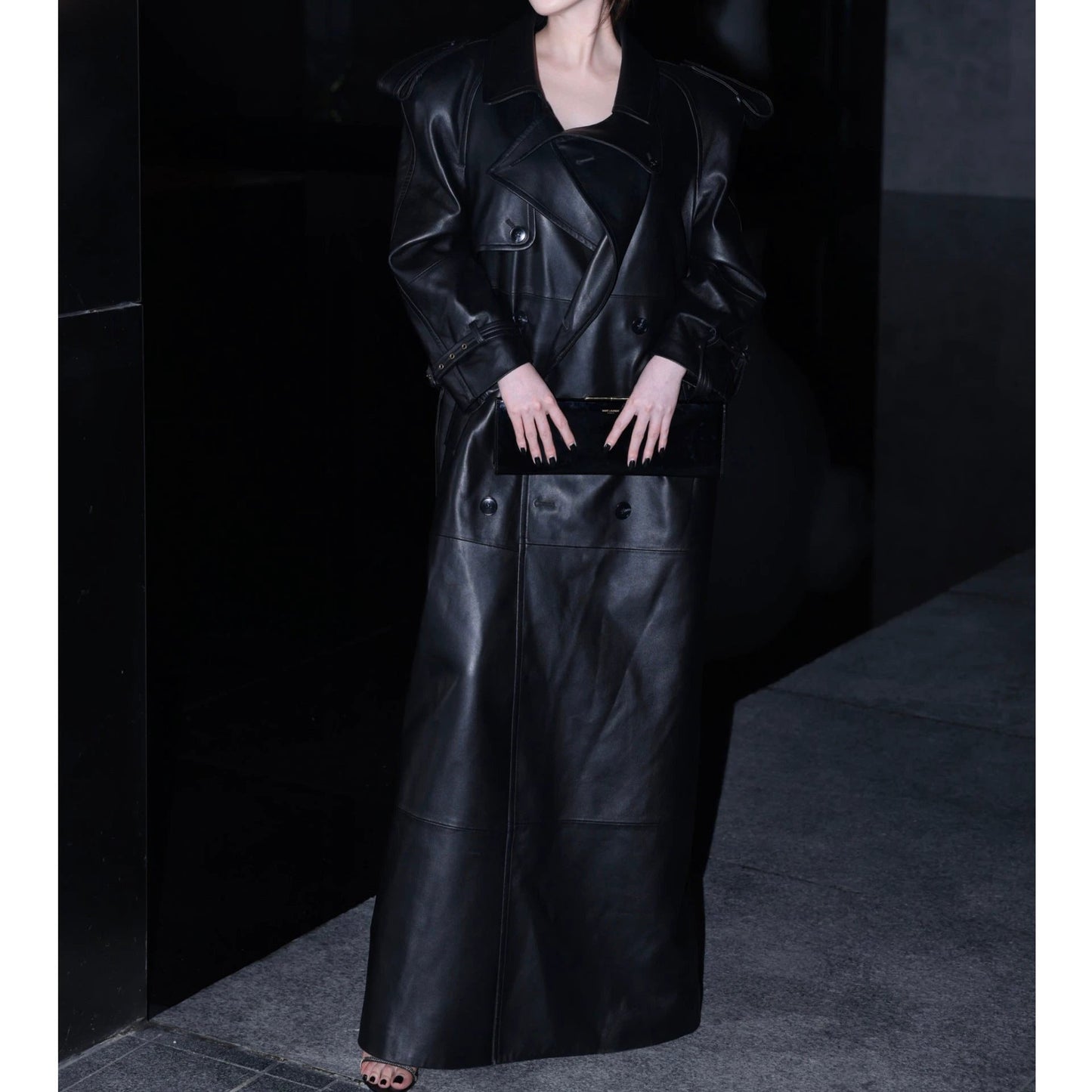 Autumn And Winter New Sheepskin Fried Street Handsome Trench Coat by GJG Denim