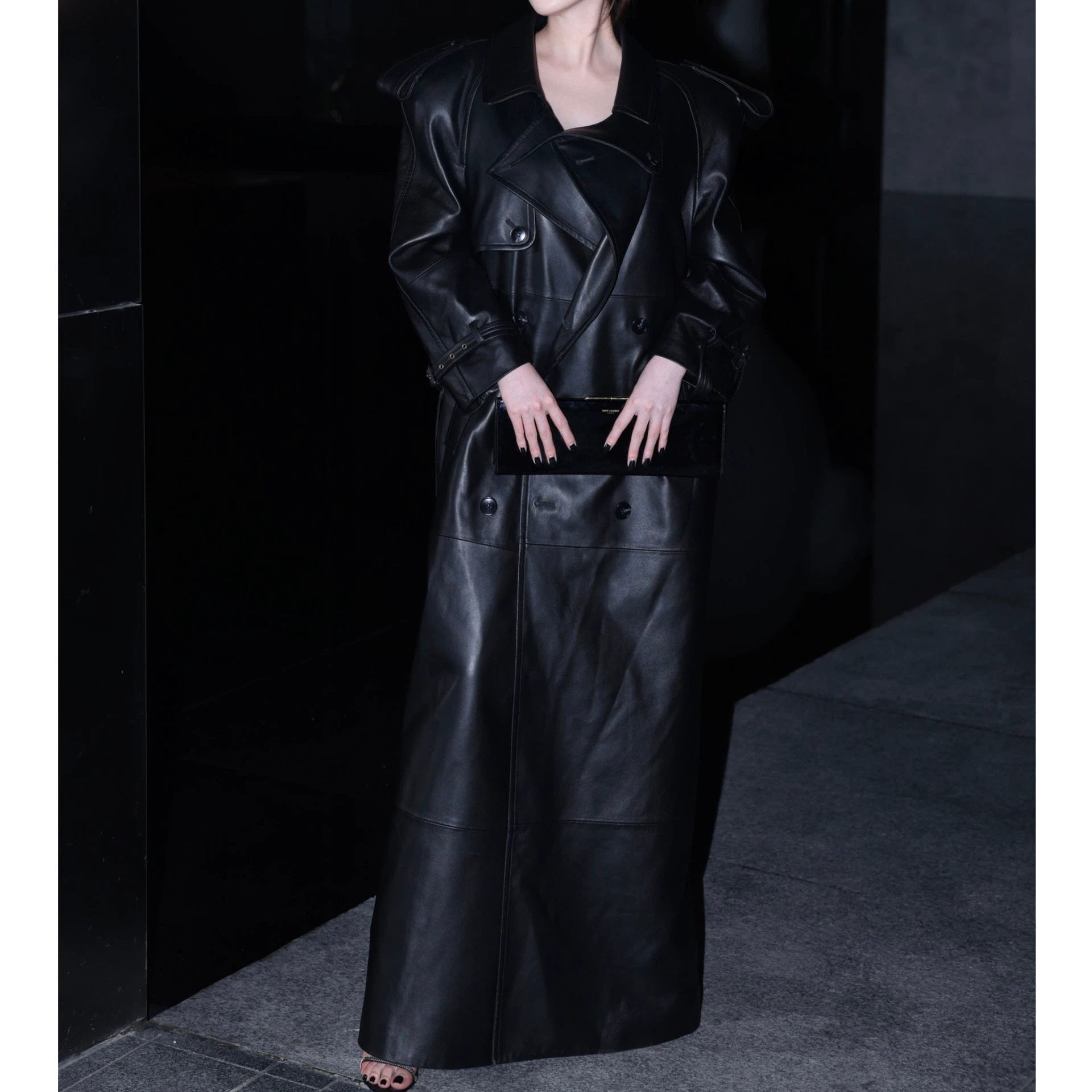 Autumn And Winter New Sheepskin Fried Street Handsome Trench Coat by GJG Denim