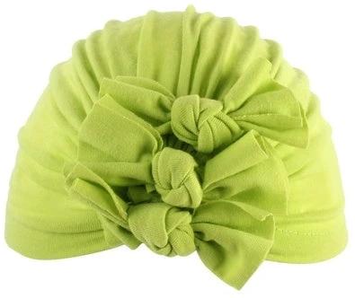 Pleated bowknot baby hat by GJG Denim