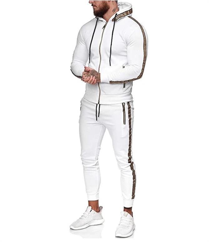 Men's Solid Color Casual Set With Hood by GJG Denim