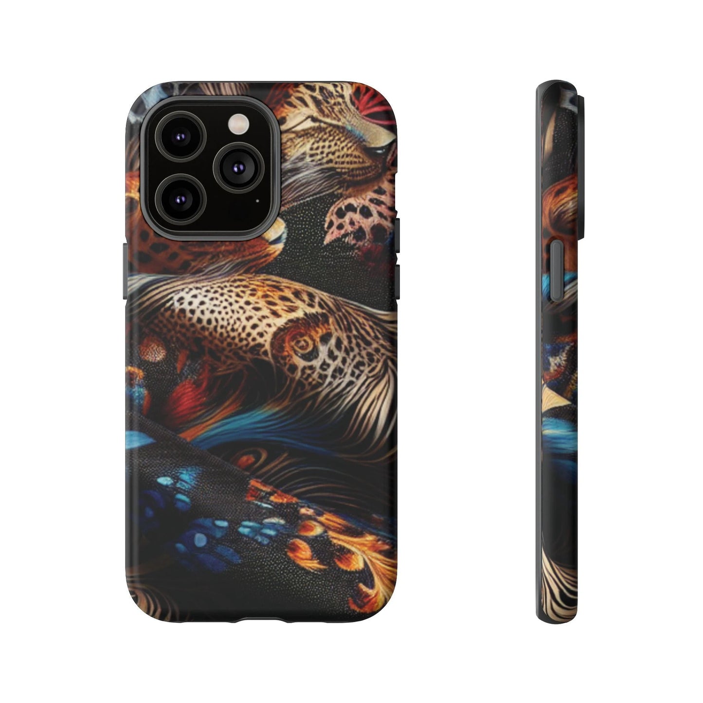 Stylish Tough Phone Case with Elegant Black and Gold Design by Printify