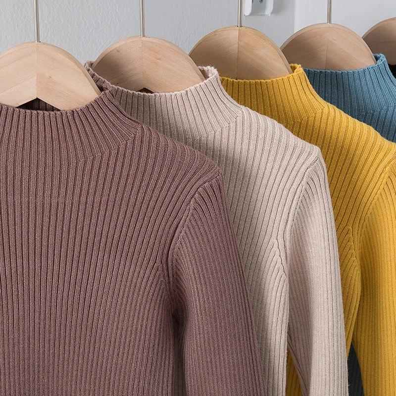 Children's Mock Neck Sweater Knitwear Top by GJG Denim