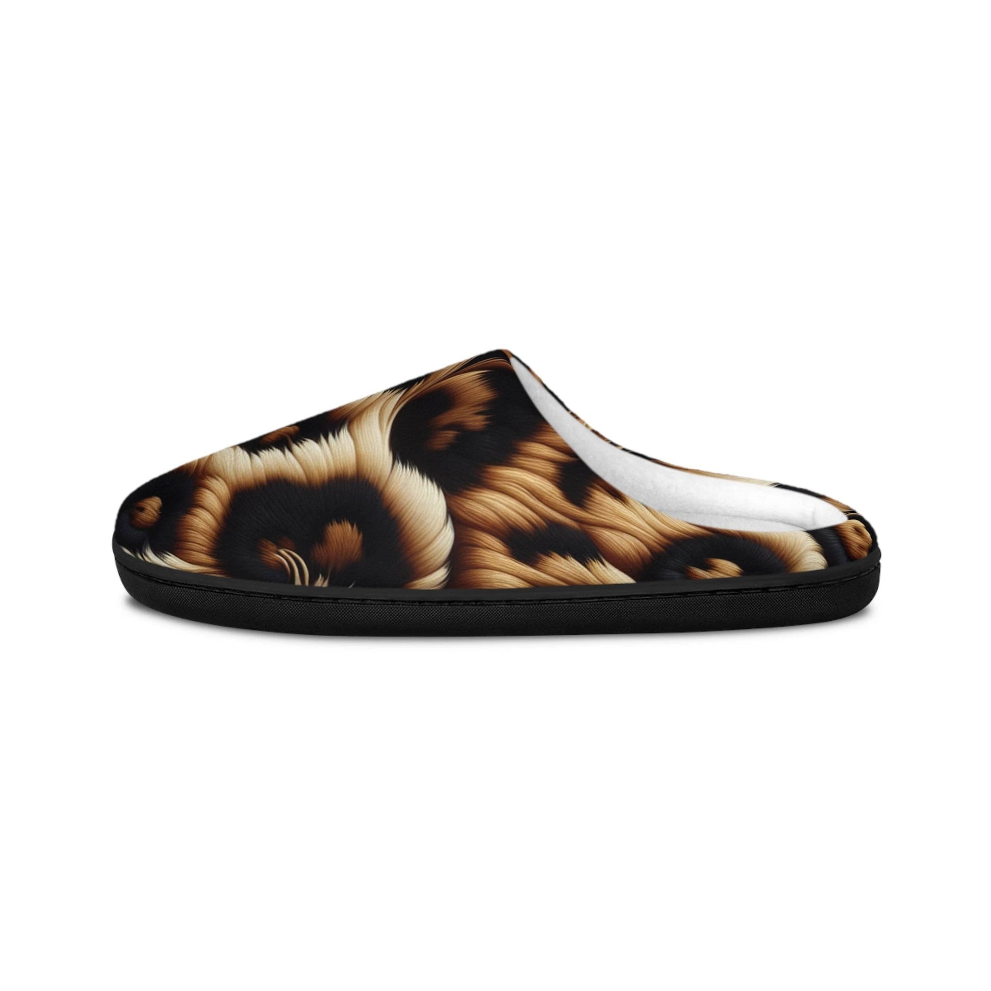 Chic Leopard Print Women's Indoor Slippers | Cozy Footwear, Home Relaxation, Gift for Her, Trendy House Slippers, Animal Print Decor by Printify